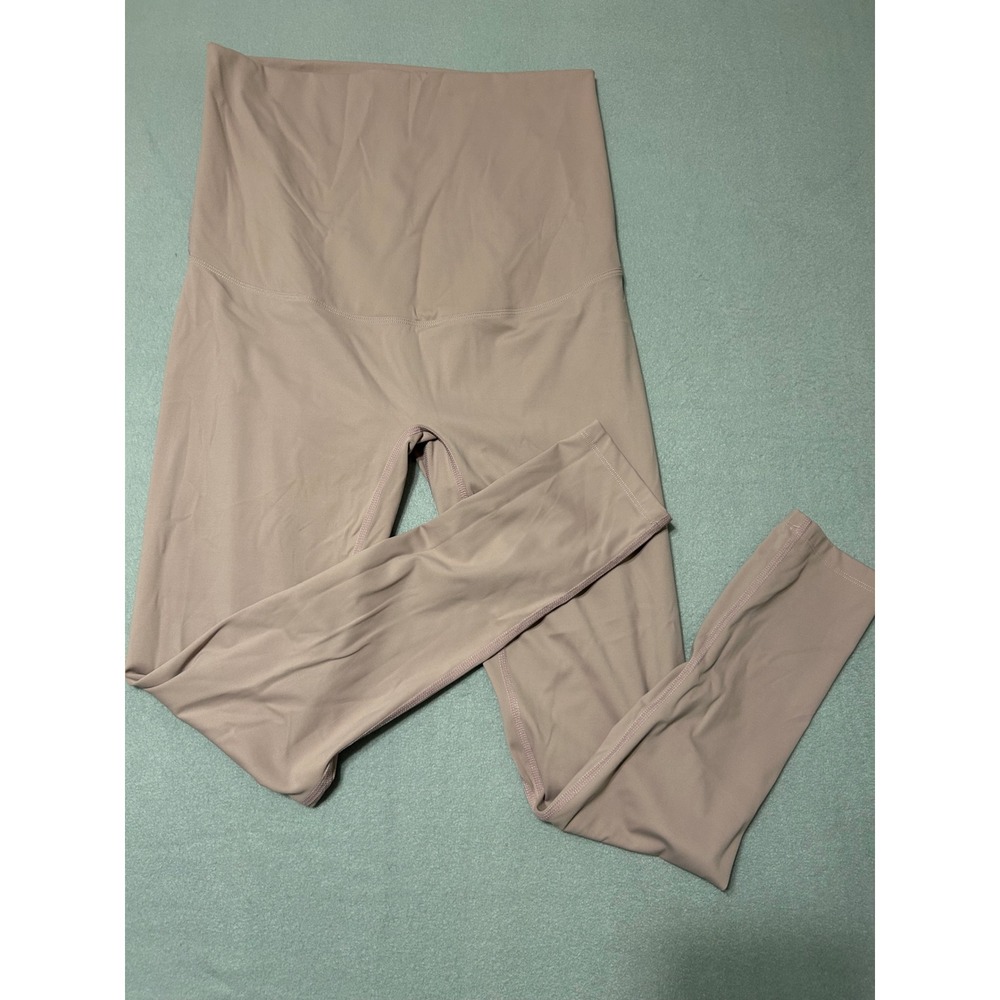 Poshdivah Maternity Leggings Over the Belly High Waist Mauve Pink Size Large